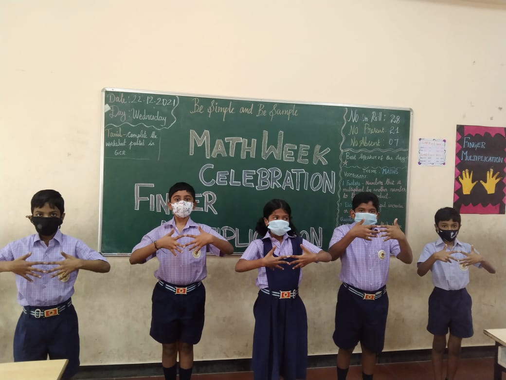 Math Week Celebrations 2021-22 Class- IV
